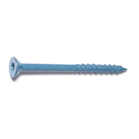 TORQUEMASTER Masonry Screw, 5/16" Dia., Flat, 4 in L, Steel Blue Ruspert, 50 PK 51235